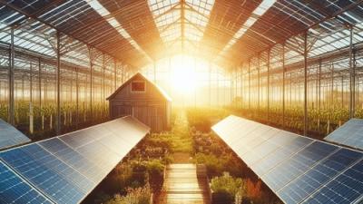 Zonnepanelen op kasdek